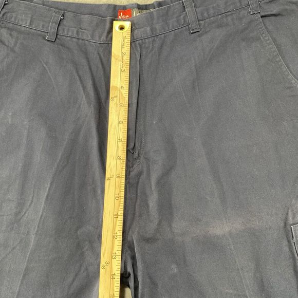 Jon Lauren Mens Shorts 38 x 12 Blue Cargo Hiking Golf Distressed Utility Pockets - Picture 4 of 11